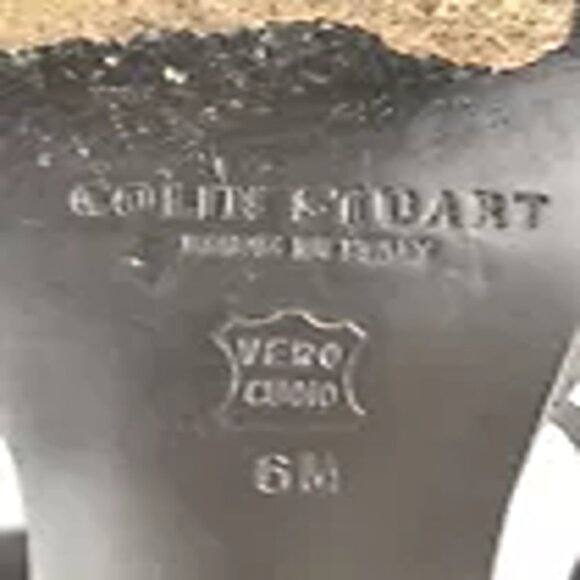 Colin‎ Stuart Womens Black Leather Stiletto Slingback Heel Size US 6 M - Picture 8 of 9